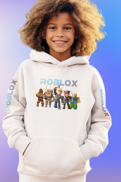 Kids Gaming Hoodie by Elements Of Basic featuring a colorful graphic design and comfortable fit for gaming enthusiasts.