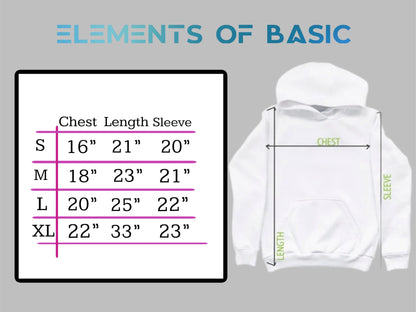 Youth UFO hoodie featuring "I Come in Peace" graphic by Elements Of Basic, with a cozy fit and vibrant colors.