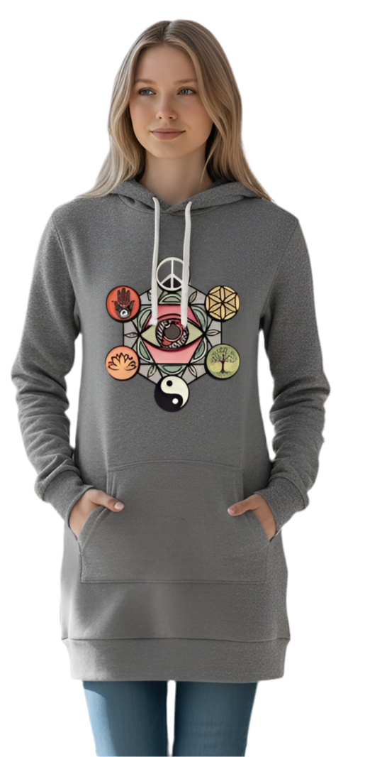 Spiritual Symbol Hoodie Dress