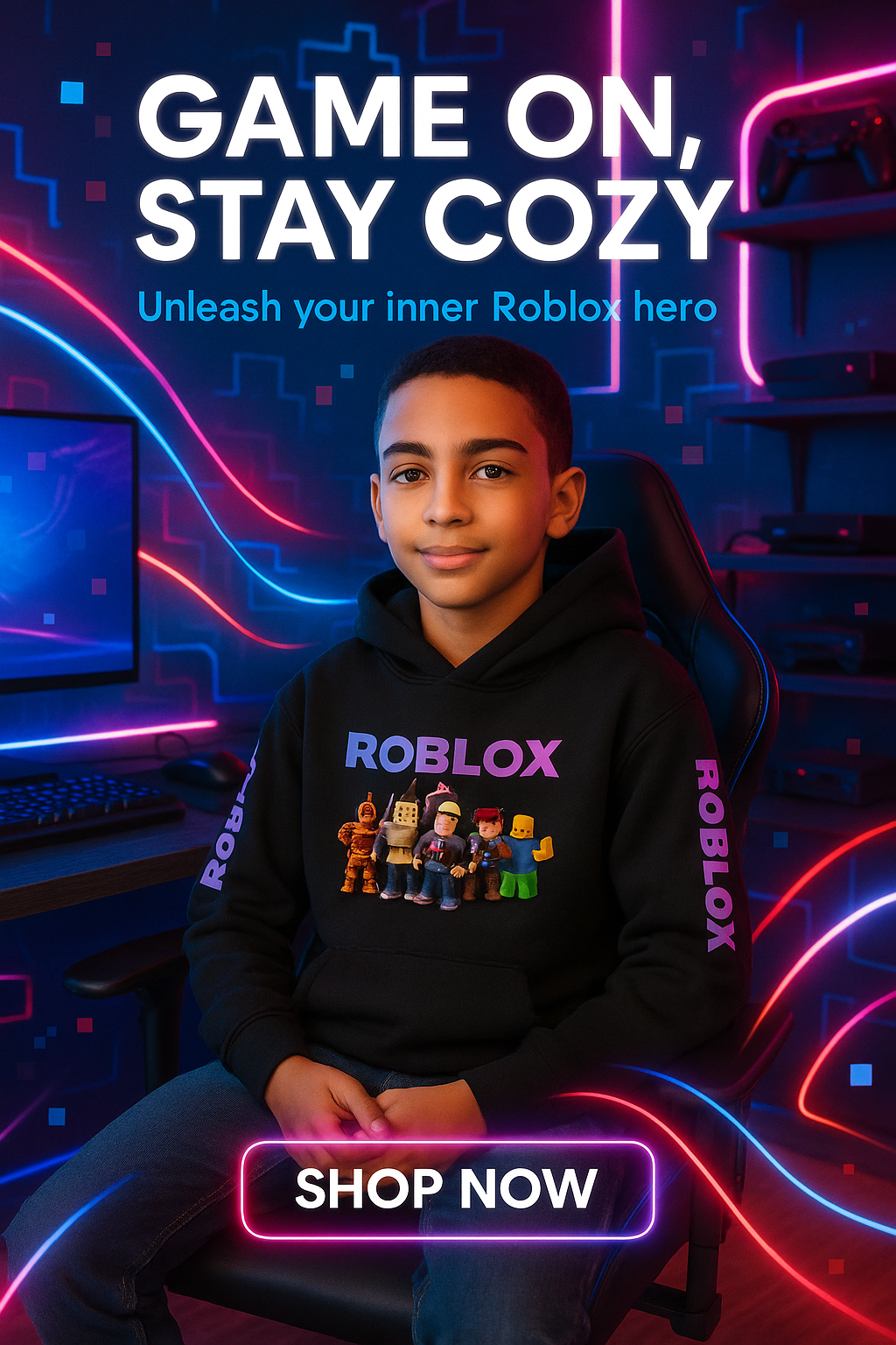 Gamer Hoodie for Kids – Cool Premium Sweatshirt Gaming inspired clothing Youth soft Hoodie apparel