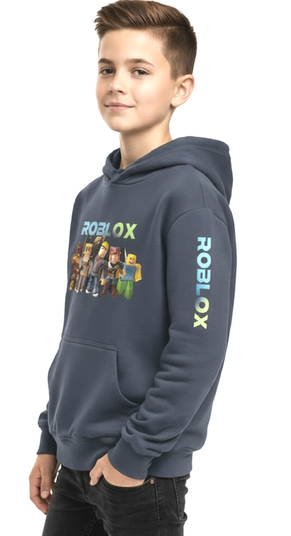 Kids gaming hoodie by Elements Of Basic in vibrant colors, featuring a cozy design and playful graphics.