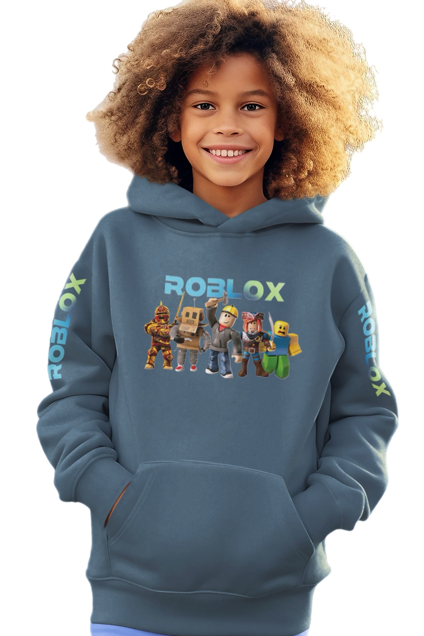 Kids gaming hoodie by Elements Of Basic featuring a vibrant design and comfortable fit for young gamers.