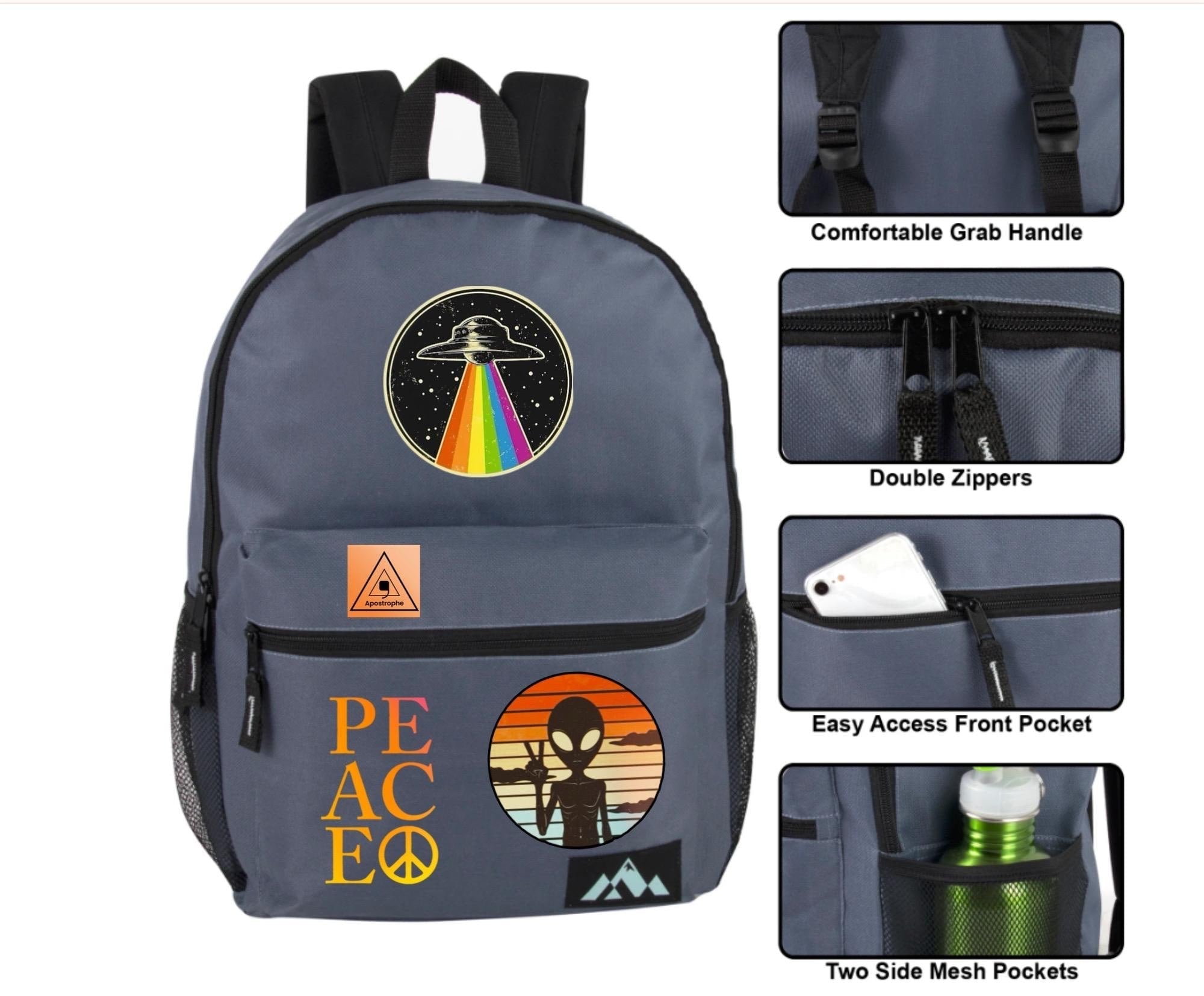 Alien Lover Backpack | UFO School Bag - My Store